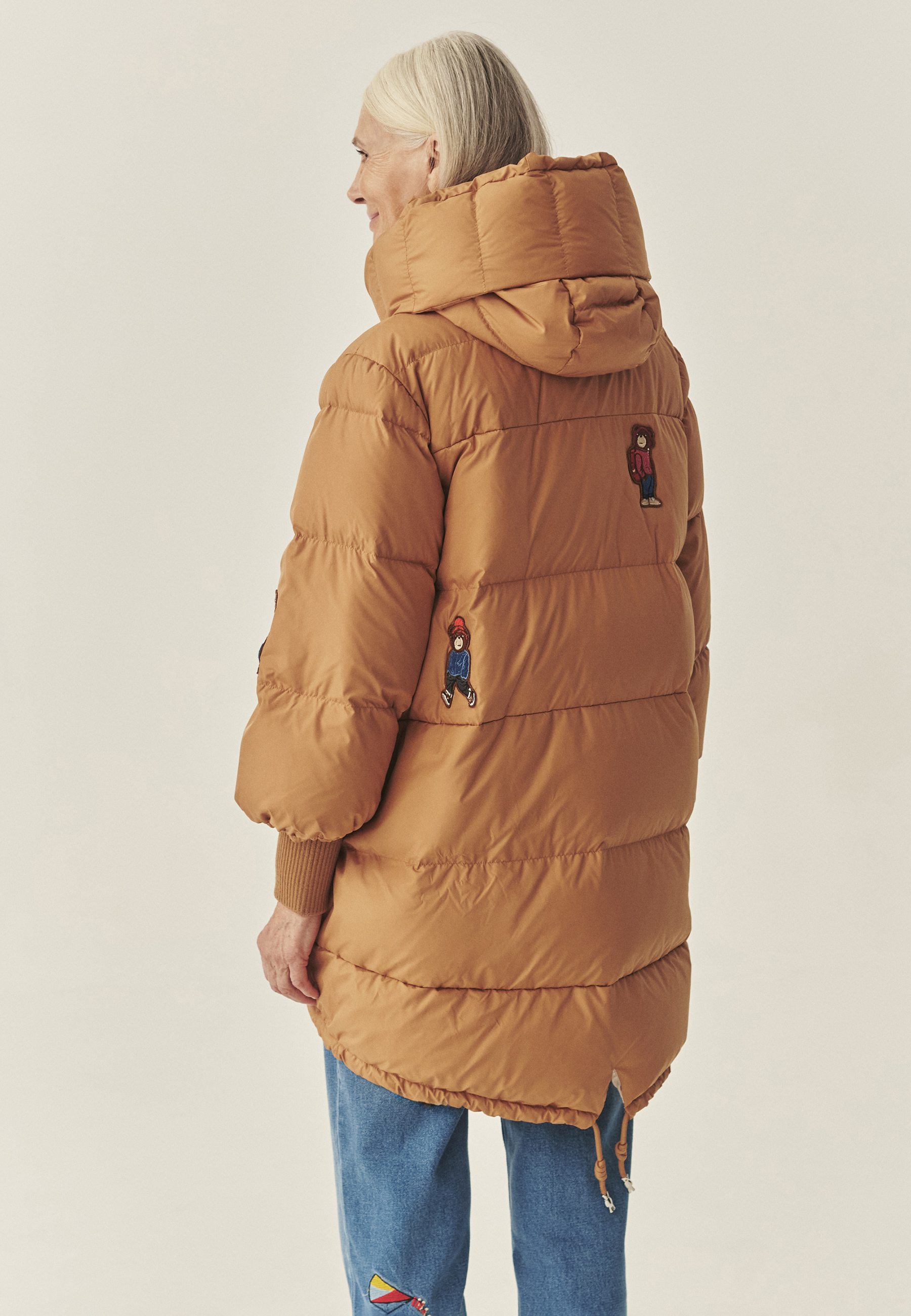 PUCHOWA KURTKA Z MISIEM USZATKIEM - KREZI BEŻOWY 2