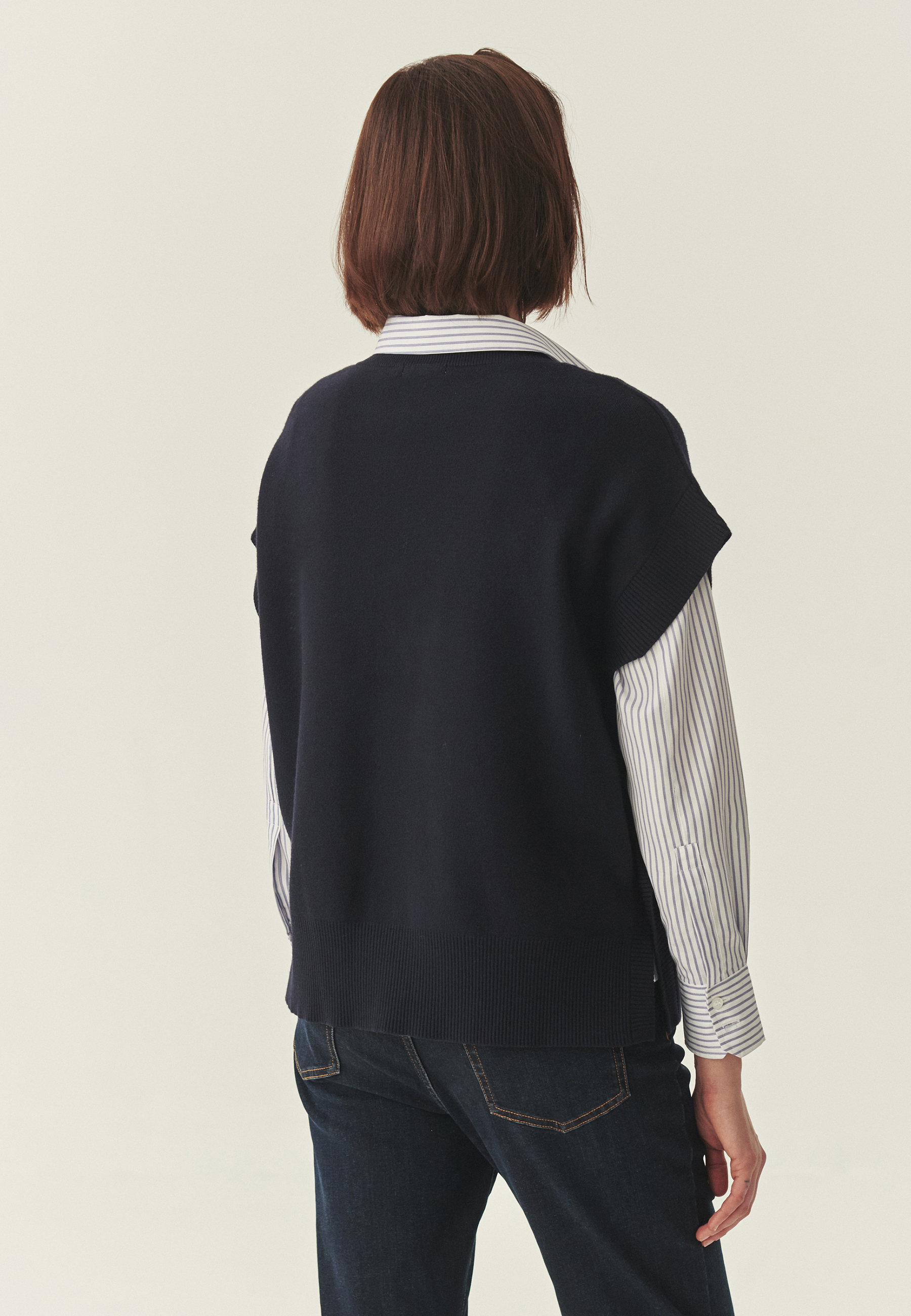 KAMIZELKA Z WISKOZĄ LENZING™ ECOVERO™ - KAMA GRANATOWY 2