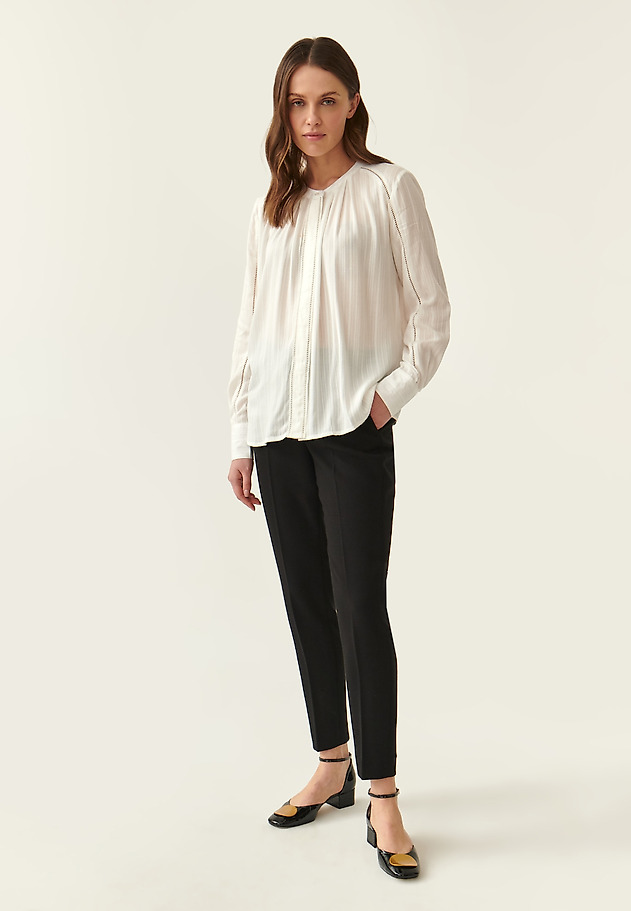 BLUZĂ DE DAMĂ DIN JACQUARD AVAN BLUZĂ DE DAMĂ DIN JACQUARD AVAN ECRU 2