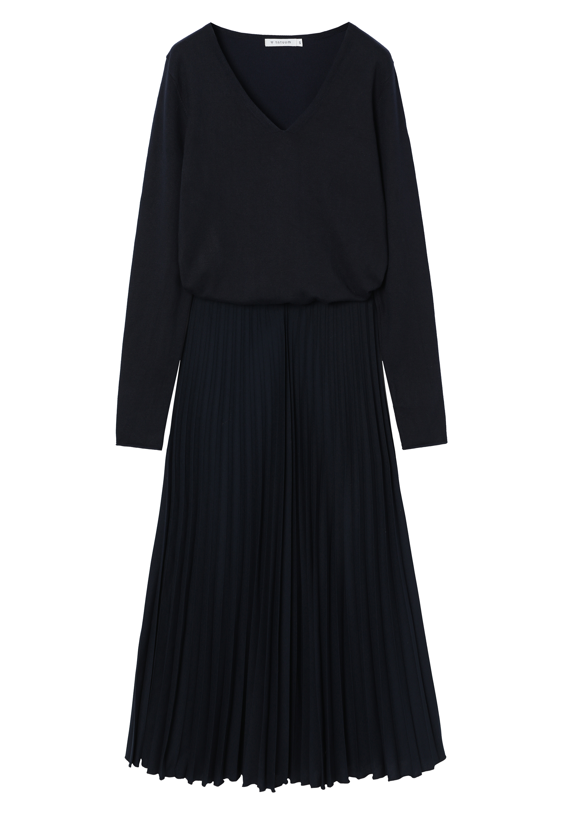 PLISOWANA SUKIENKA MIDI - NAVISERA GRANATOWY 2