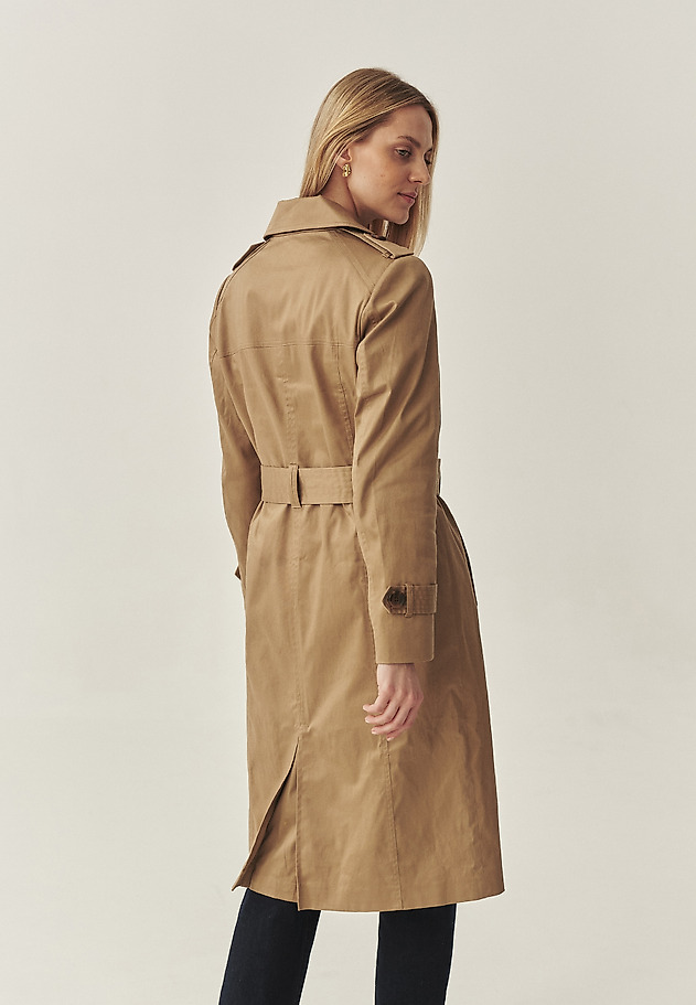 COTTON TRENCH COAT - RIVA COTTON TRENCH COAT - RIVA BEIGE 4