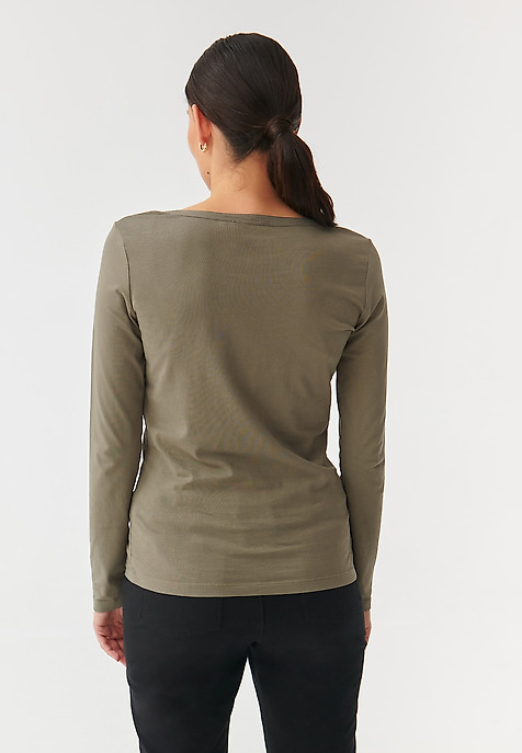 HÖLGYBLOUSE DÍSZÍTETT MINI ZSEB MELLETT ASTRID KHAKI 2