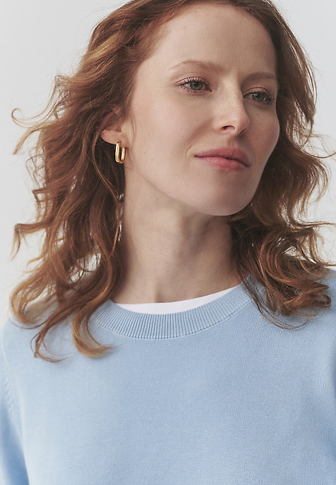 VISCOSE-COTTON JUMPER - AUGUST BLUE 2