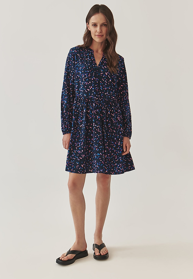 LADIES’ PATTERNED DRESS WITH LONG SLEEVES - STRAKMI LADIES’ PATTERNED DRESS WITH LONG SLEEVES - STRAKMI MULTIKOLOR 2