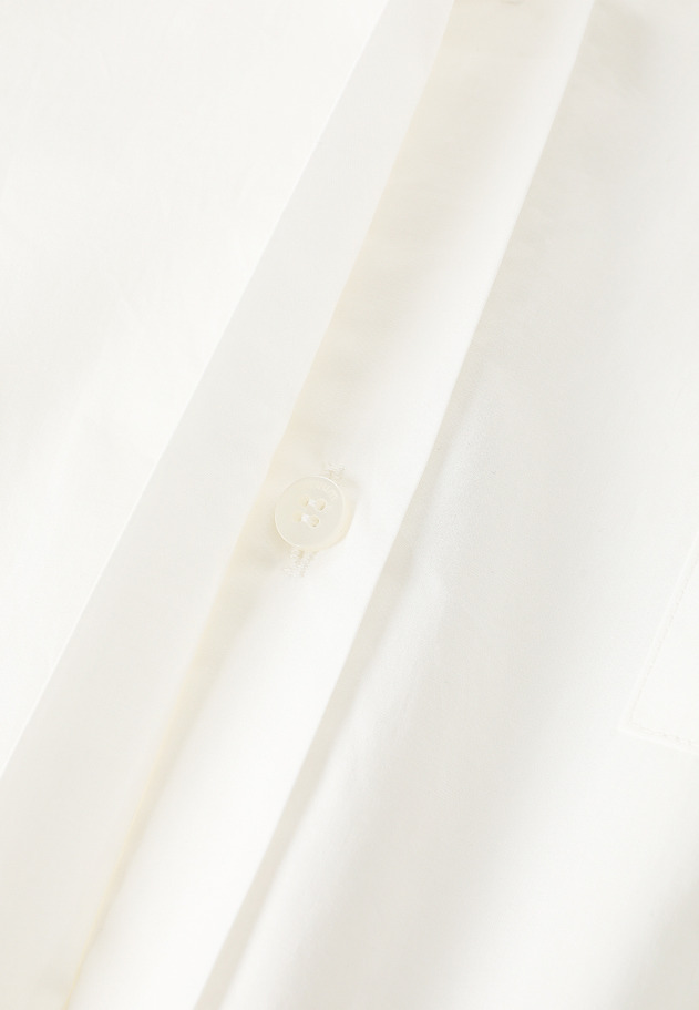 COTTON SHORT-CUT SHIRT - PANAMA COTTON SHORT-CUT SHIRT - PANAMA BIAŁY 7