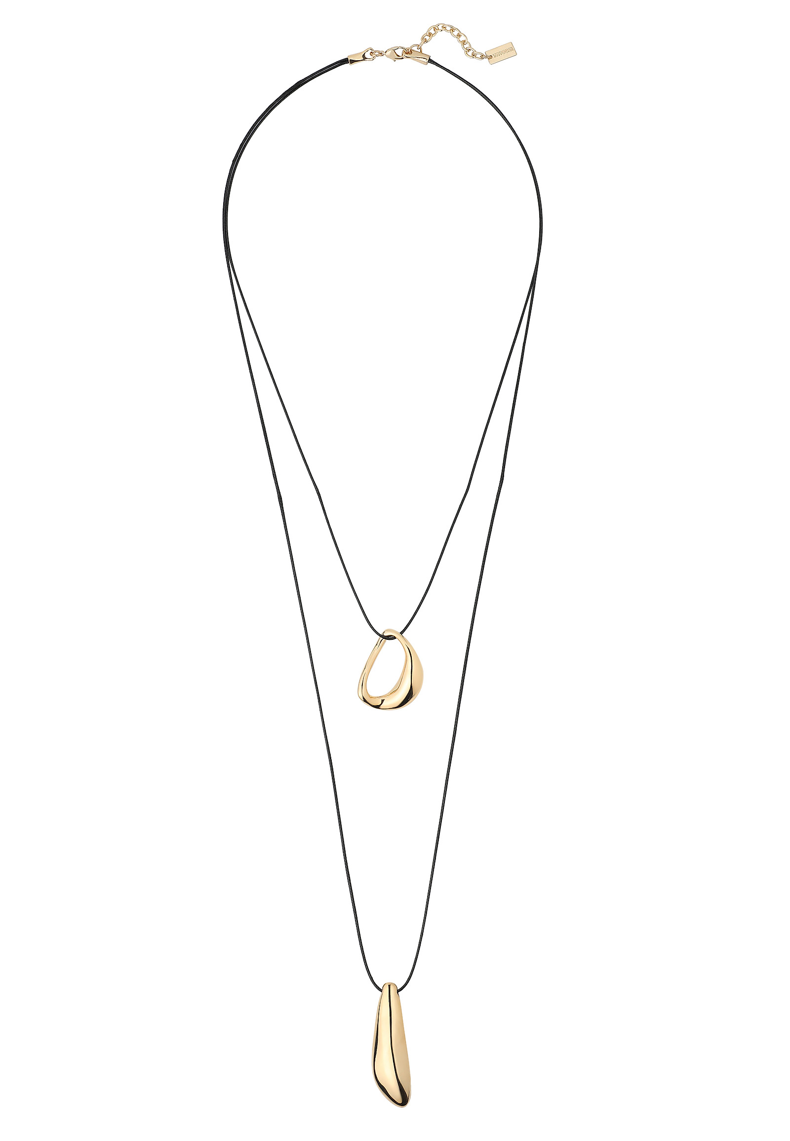 LONG NECKLACE WITH DOUBLE PENDANT - JONES LONG NECKLACE WITH DOUBLE PENDANT - JONES GOLD 114869