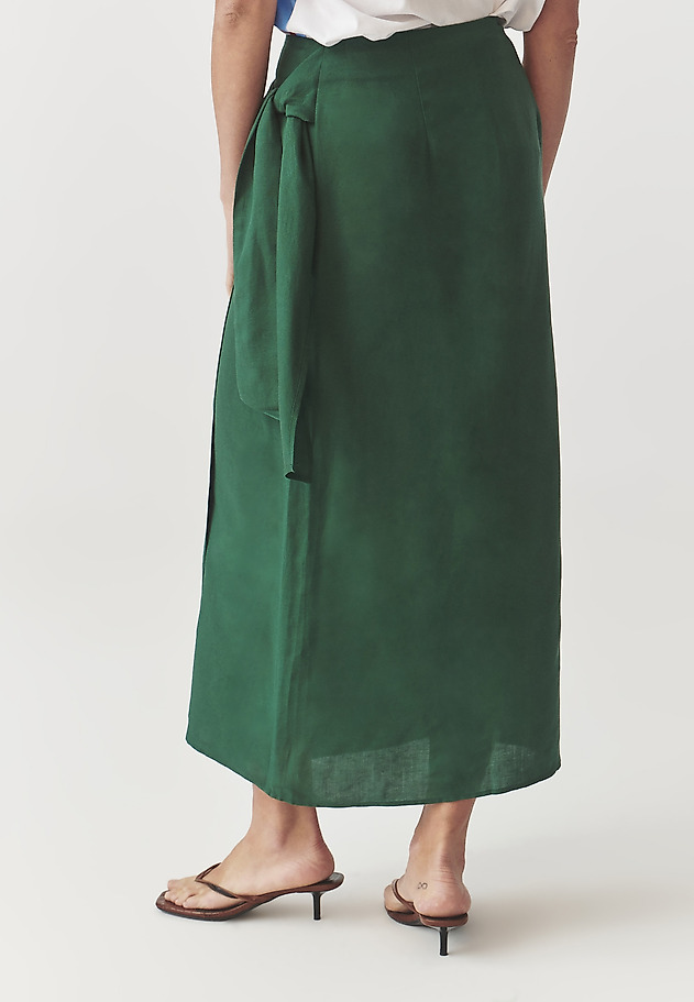 LADIES’ MIDI WRAP SKIRT - RITA 1 LADIES’ MIDI WRAP SKIRT - RITA 1 ZIELONY 3