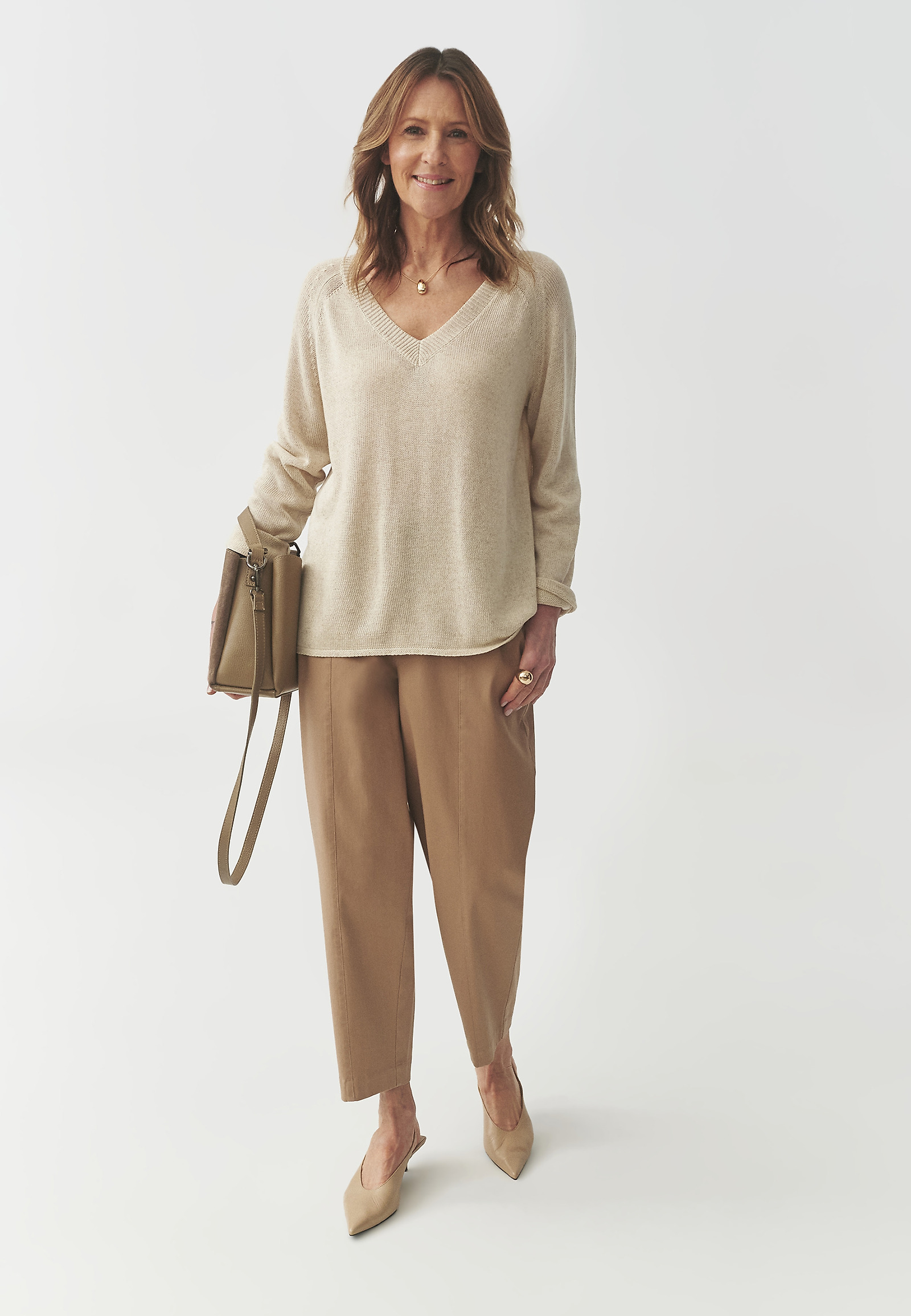 COTTON TROUSERS — DARLI COTTON TROUSERS — DARLI BEIGE 105822