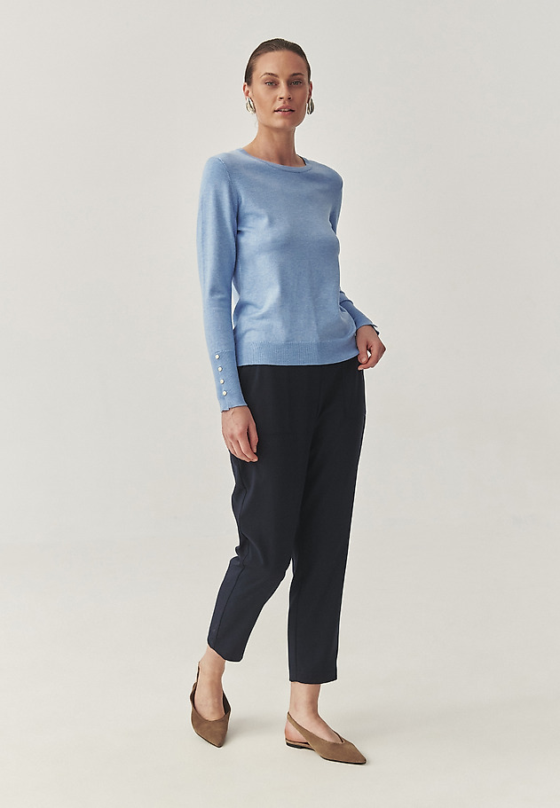 CLASSIC JUMPER WITH CERTIFIED VISCOSE - NICA CLASSIC JUMPER WITH CERTIFIED VISCOSE - NICA BLUE 4