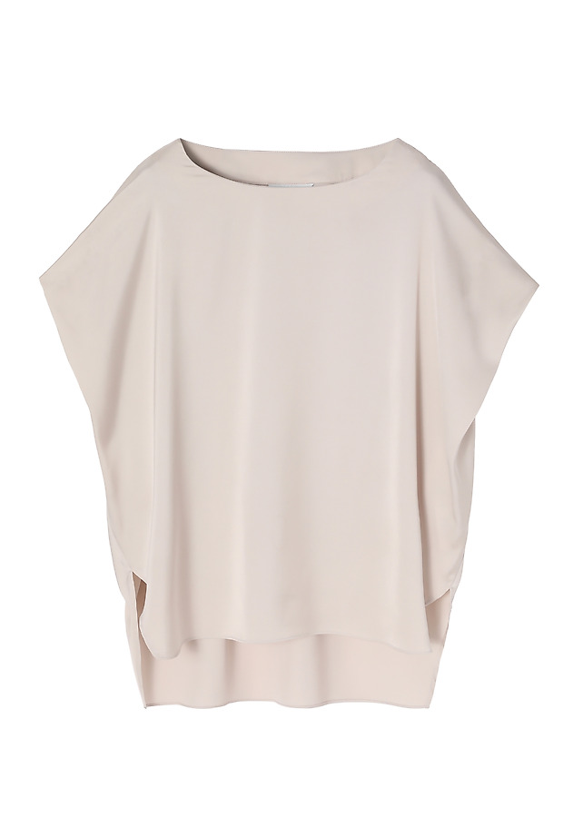 SATYNOWA BLUZKA DAMSKA O KROJU OVERSIZE - IRMINA SATYNOWA BLUZKA DAMSKA O KROJU OVERSIZE - IRMINA BEŻOWY 5