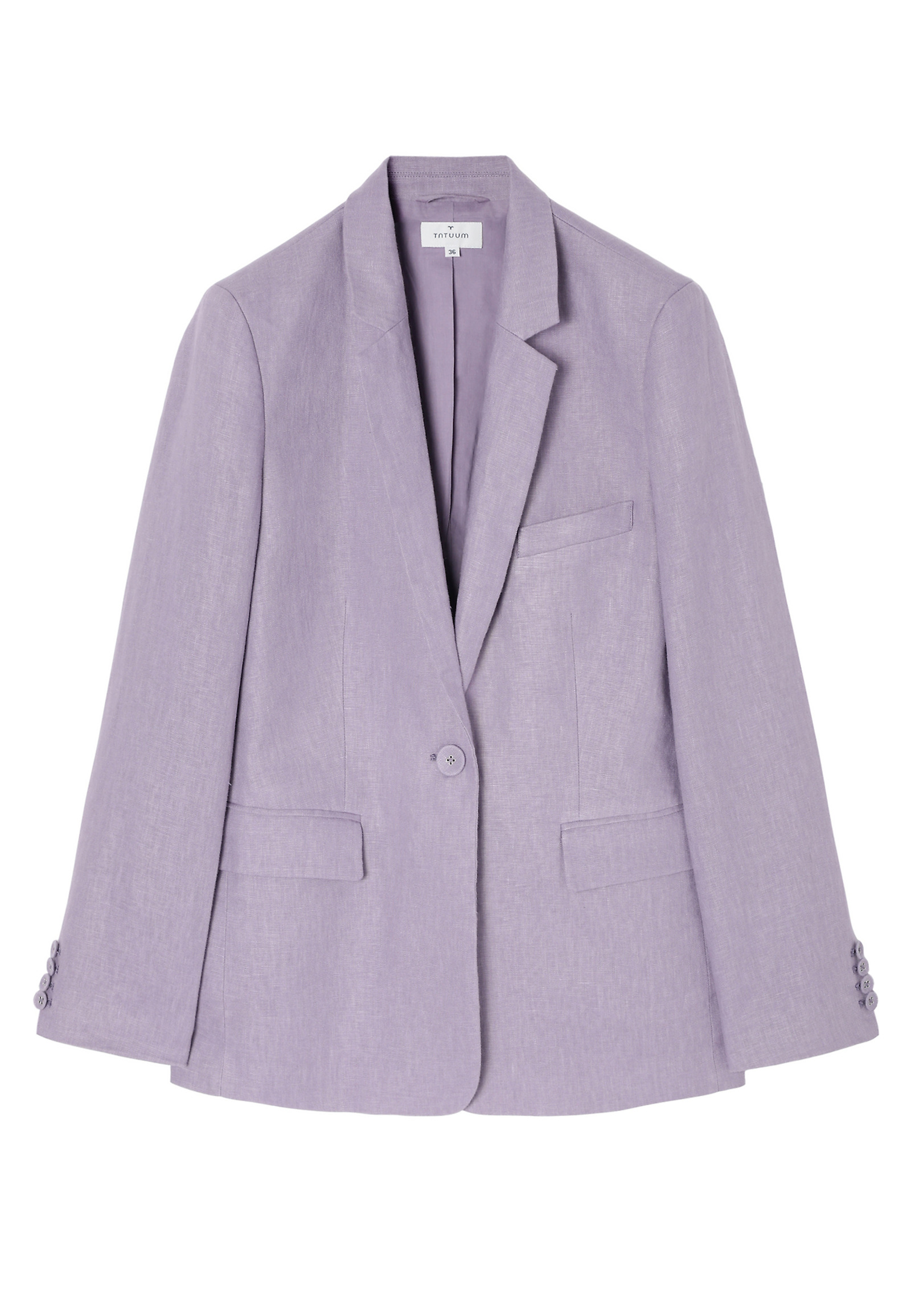 PLATNENI BLAZER OHLAPNEGA KROJA - MEKO 1 PLATNENI BLAZER OHLAPNEGA KROJA - MEKO 1 VIJOLIČNA 105392