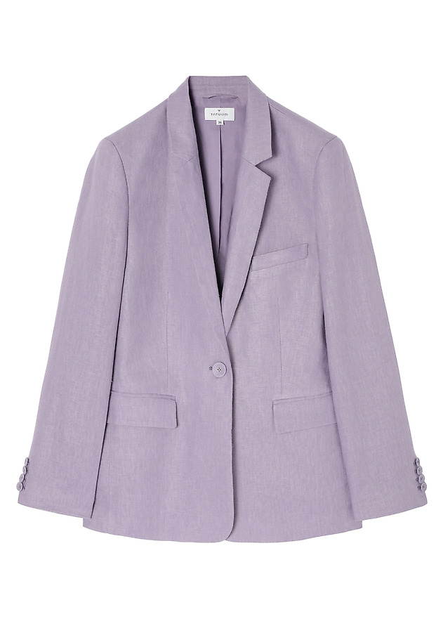 PLATNENI BLAZER OHLAPNEGA KROJA - MEKO 1 PLATNENI BLAZER OHLAPNEGA KROJA - MEKO 1 VIJOLIČNA 12