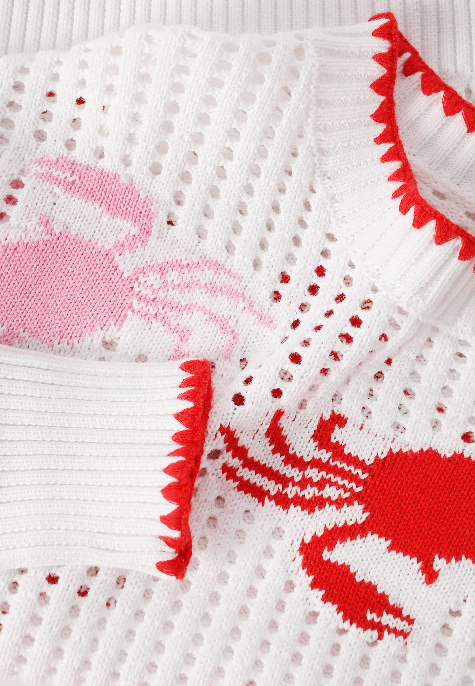 BAWEŁNIANY SWETER Z AUTORSKIM WZOREM - PALMA