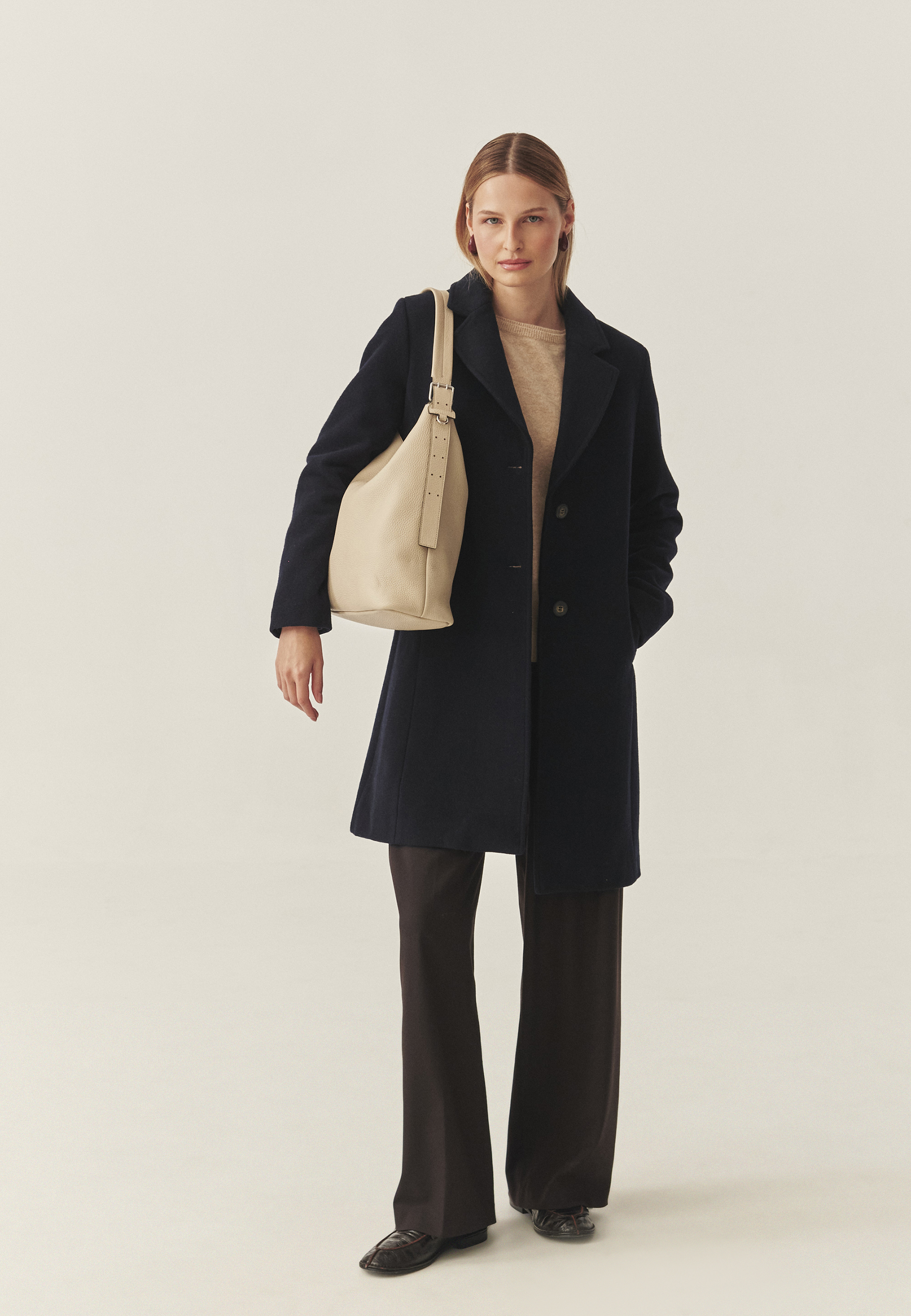 DÁMSKY TEXTILNÝ KABÁT S OPASKOM – NITIKA NÁMORNÍCKA MODRÁ 2