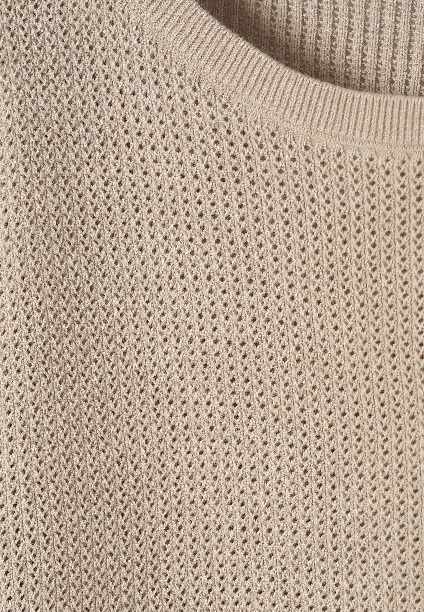 BAWEŁNIANA BLUZKA Z KRÓTKIM RĘKAWEM - RINI BEŻOWY 2