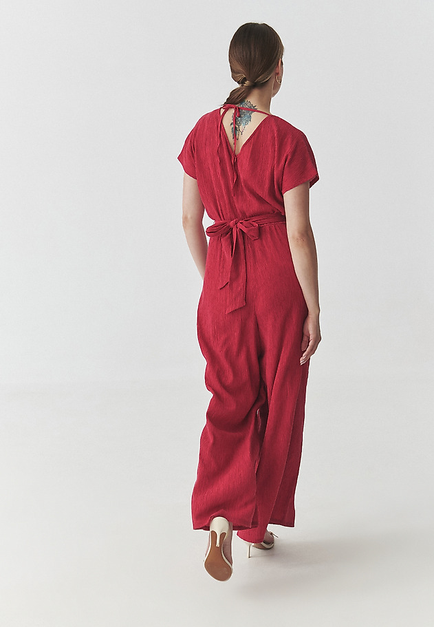 FUCHSIA WIDE-LEG JUMPSUIT — KOREKI 1 FUCHSIA WIDE-LEG JUMPSUIT — KOREKI 1 CZERWONY 6