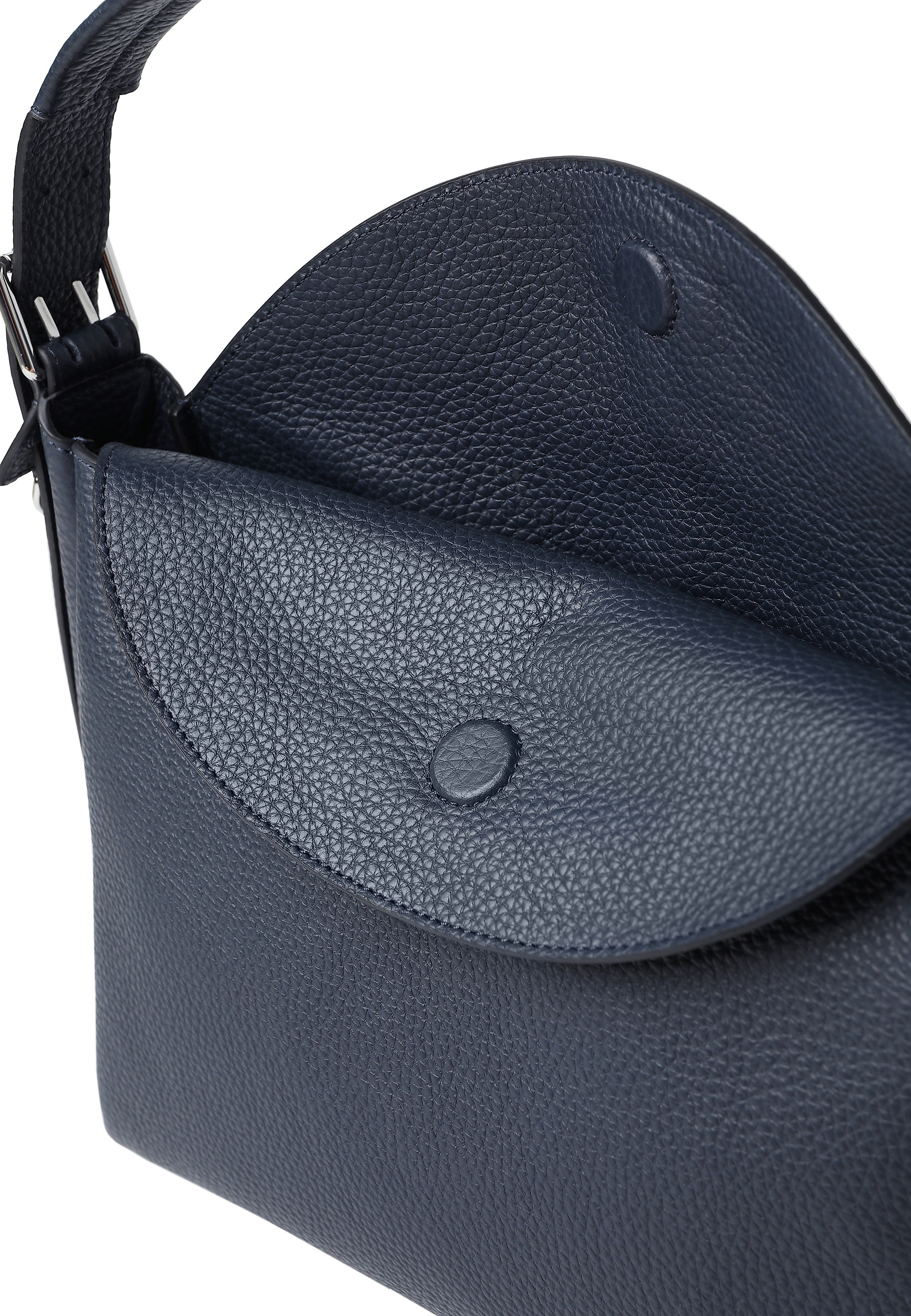 CLASSIC SHOULDER BAG IN GENUINE LEATHER - DELORA CLASSIC SHOULDER BAG IN GENUINE LEATHER - DELORA NAVY BLUE 113337