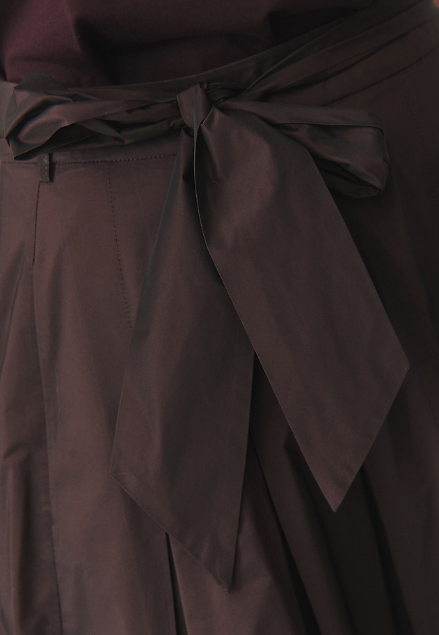 GLAMOROUS SKIRT WITH A BELT AT THE WAIST - TAFTANI GLAMOROUS SKIRT WITH A BELT AT THE WAIST - TAFTANI RED 6