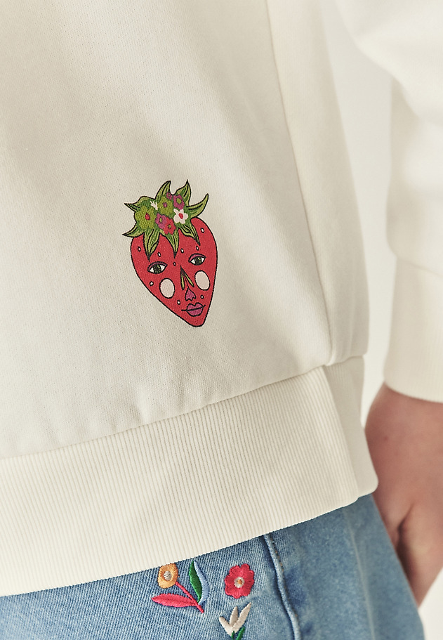 HAFTOWANA BLUZA Z KAPTUREM - ADENA 2 HAFTOWANA BLUZA Z KAPTUREM - ADENA 2 ECRU 6