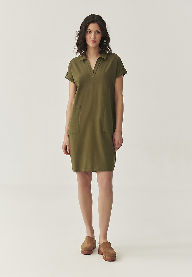 BAWEŁNIANA SUKIENKA — SACO BAWEŁNIANA SUKIENKA — SACO KHAKI 6
