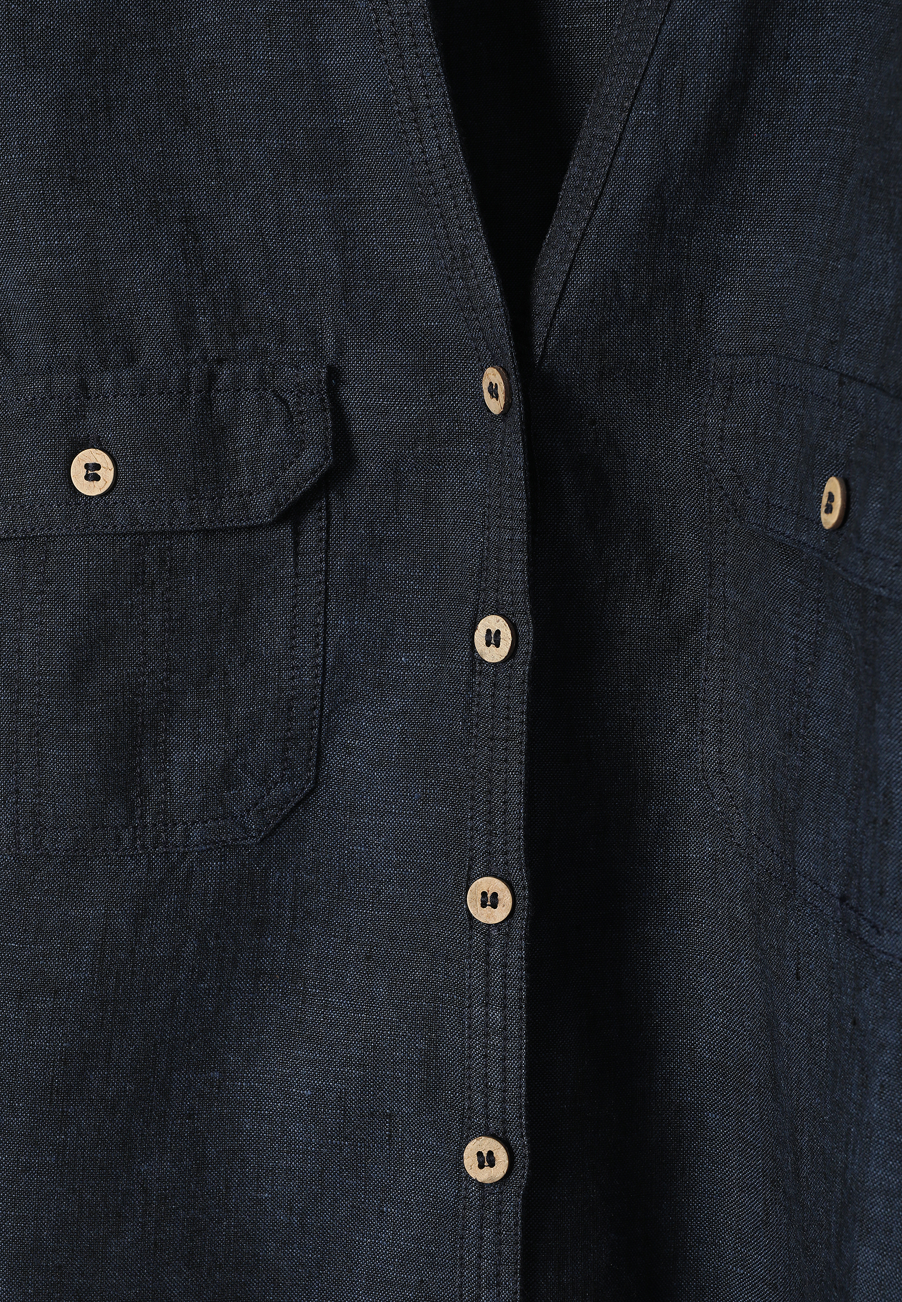 CĂMAȘĂ DIN IN, CU BUZUNARE - JUSTYNA 1