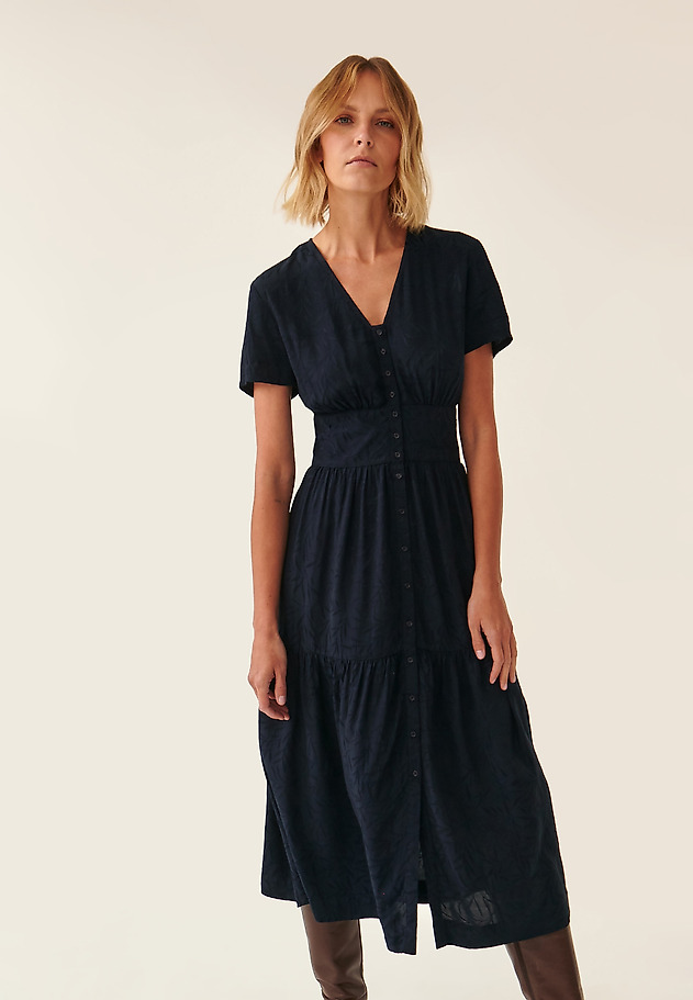 LADIES' SHORT-SLEEVE DRESS KAMDI 2 LADIES' SHORT-SLEEVE DRESS KAMDI 2 NAVY BLUE 2