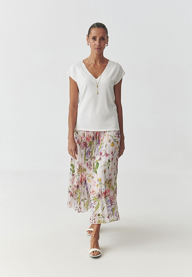 FUSTĂ MIDI PLISATĂ CU MOTIVE FLORALE - MIRAMA FUSTĂ MIDI PLISATĂ CU MOTIVE FLORALE - MIRAMA MULTICOLOR 2