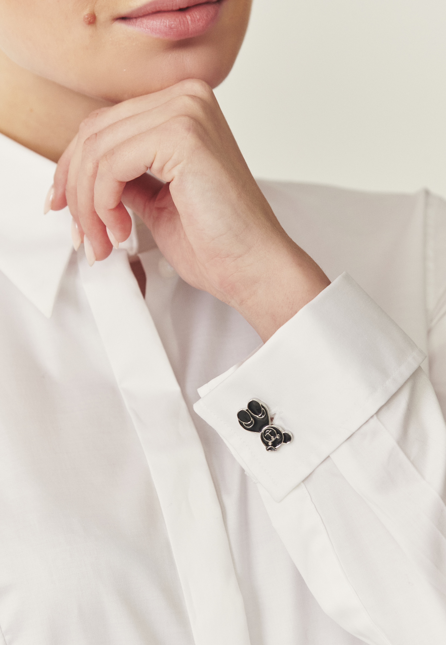 SPINKI DO MANKIETÓW Z MISIEM USZATKIEM - PAWLO SREBRNY 2