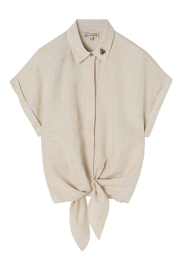 LINEN-VISCOSE SHIRT - KAMA LINEN-VISCOSE SHIRT - KAMA BEIGE 6