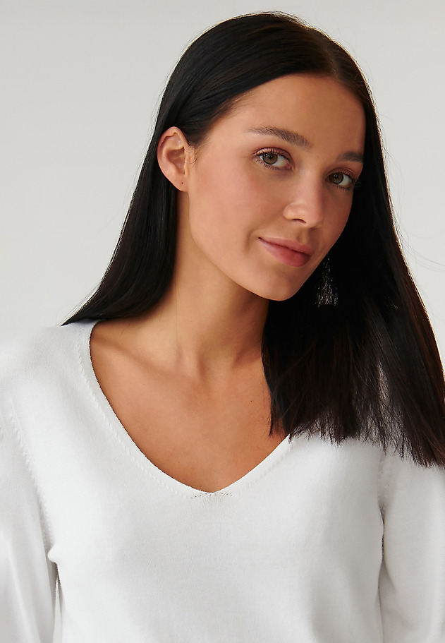 KLASYCZNY SWETER DAMSKI TESSA 1 KLASYCZNY SWETER DAMSKI TESSA 1 ECRU 4