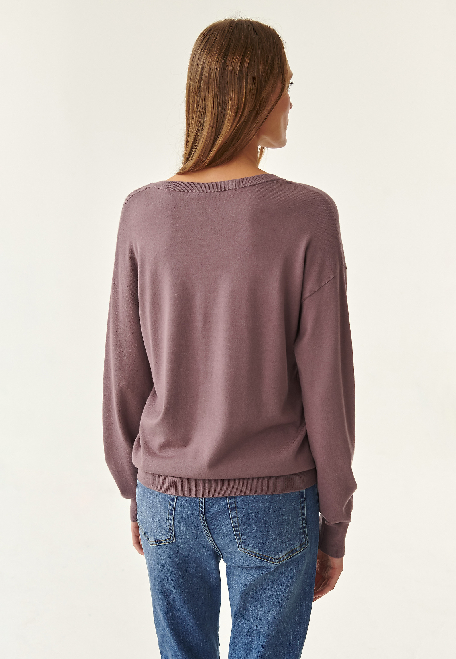 KLASYCZNY SWETER DAMSKI JOLO KLASYCZNY SWETER DAMSKI JOLO FIOLETOWY 85246