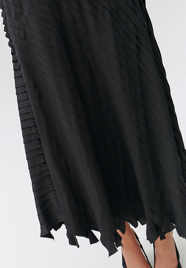 FUSTĂ DE DAMĂ, DIN ȚESĂTURĂ, CU CUSĂTURI DECORATIVE DAKNA FUSTĂ DE DAMĂ, DIN ȚESĂTURĂ, CU CUSĂTURI DECORATIVE DAKNA NEGRU 4