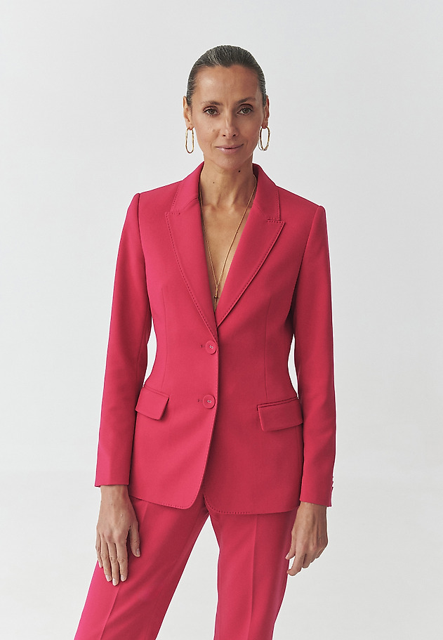 TKANINOWY ŻAKIET W KOLORZE FUKSJI — LONESA 1 TKANINOWY ŻAKIET W KOLORZE FUKSJI — LONESA 1 CZERWONY 2