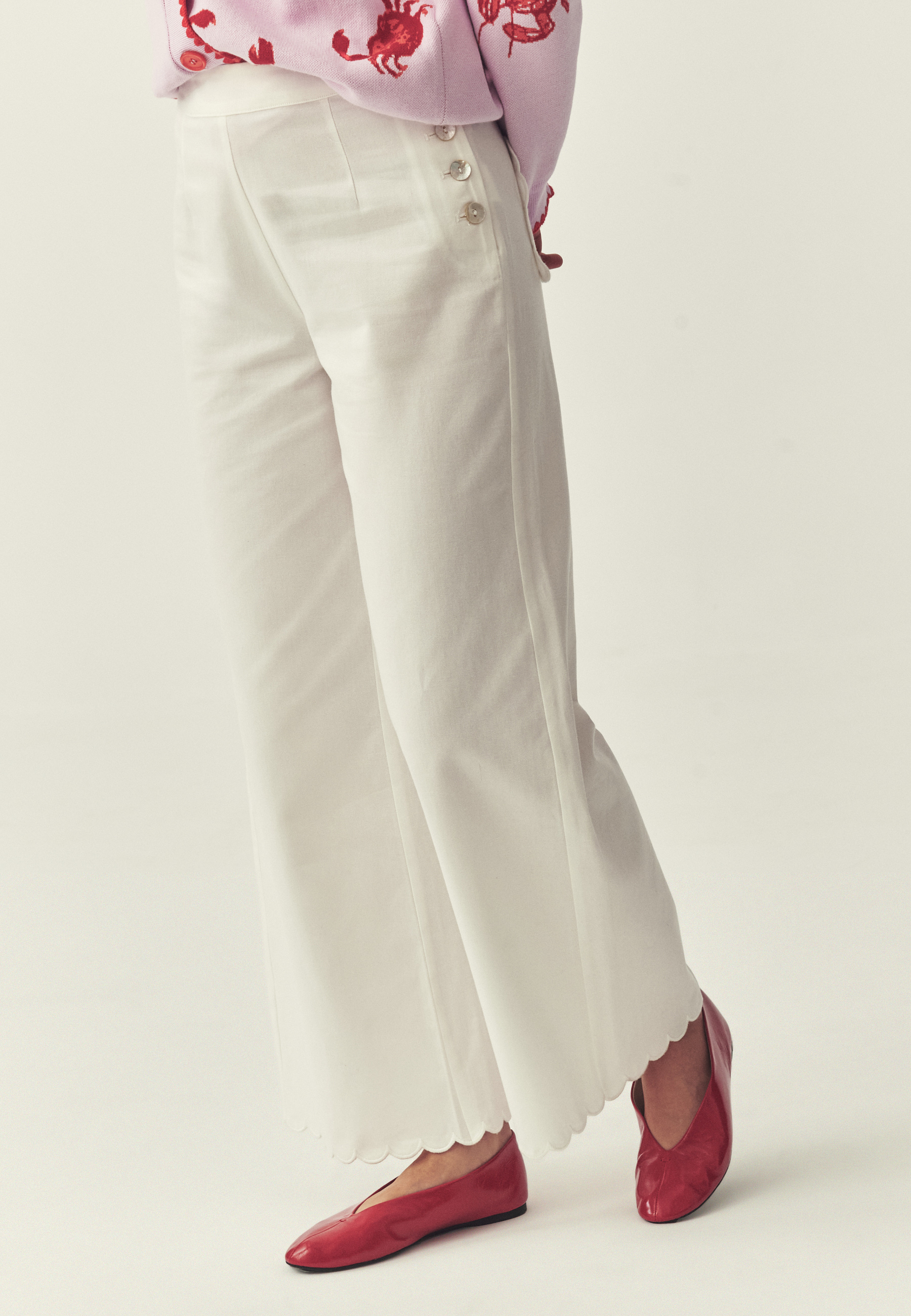 BAVLNĚNÉ KALHOTY S OZDOBNÝM ZPRACOVÁNÍM – AIGUA ECRU 2