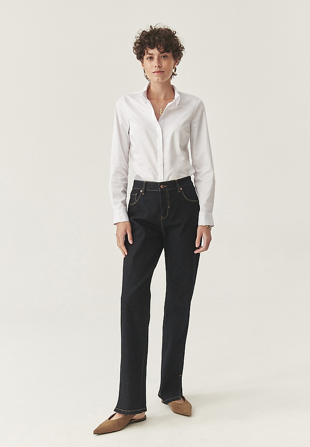 PANTALONI DIN DENIM CU PICIOR DREPT - LASSI 1 PANTALONI DIN DENIM CU PICIOR DREPT - LASSI 1 ALBASTRU 1