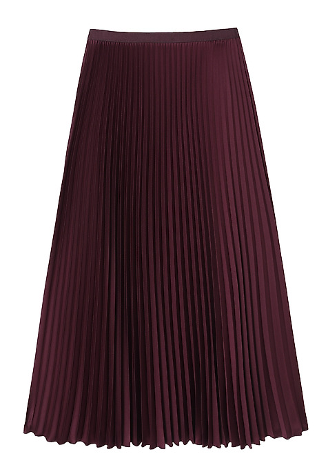 PLEATED MIDI SKIRT - BRIMI RED 2