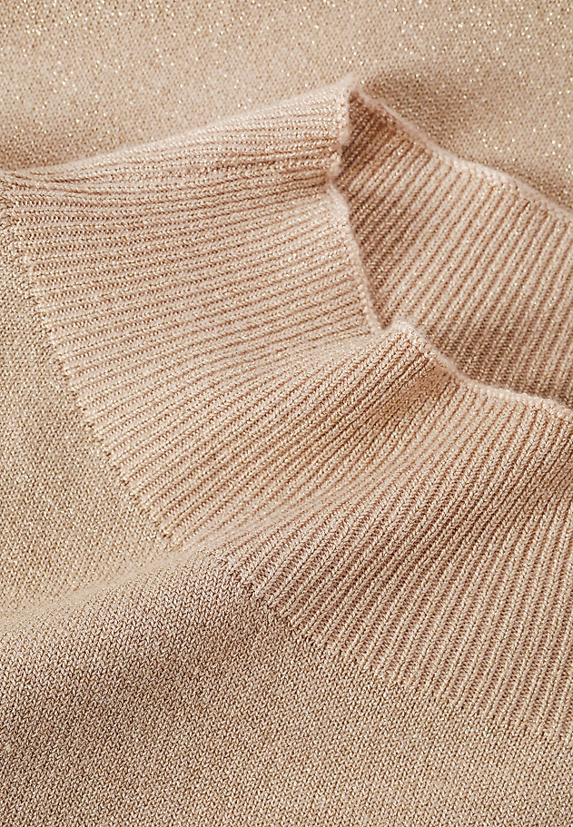 CLASSIC JUMPER WITH METALLIC FIBRE - LULU CLASSIC JUMPER WITH METALLIC FIBRE - LULU BEIGE 8