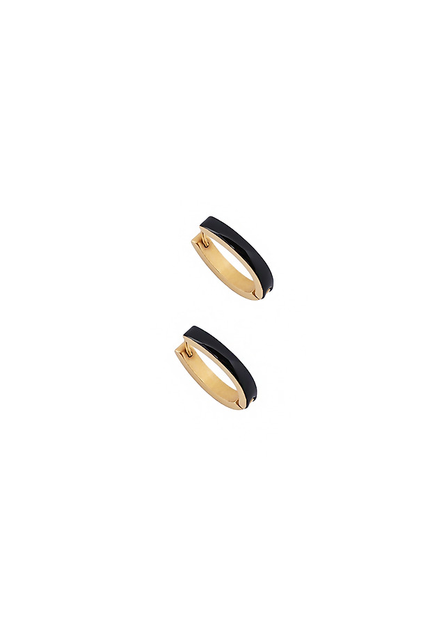 TWO-COLOR EARRINGS — NARIS TWO-COLOR EARRINGS — NARIS CZARNY 2
