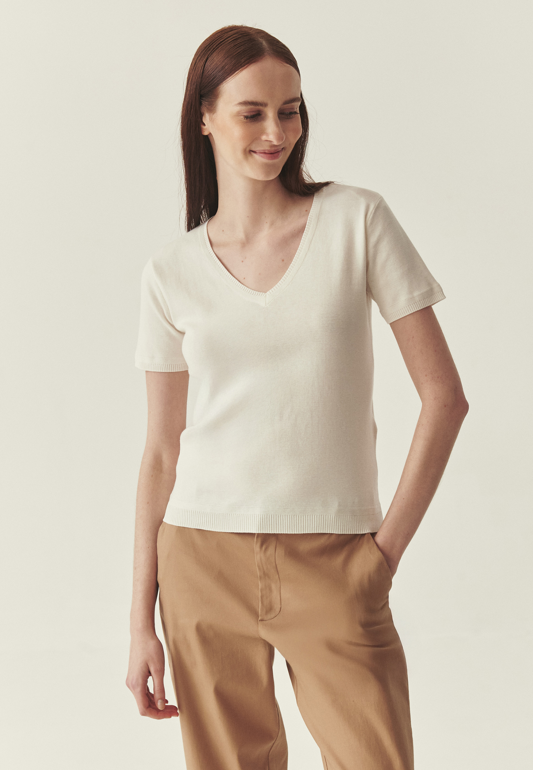 bluză tricotată pentru femei EMIS ALB 2