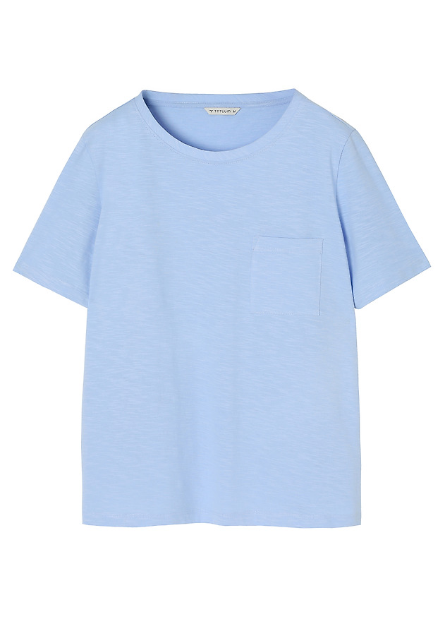 COTTON T-SHIRT WITH POCKET - DELQI COTTON T-SHIRT WITH POCKET - DELQI NIEBIESKI 6