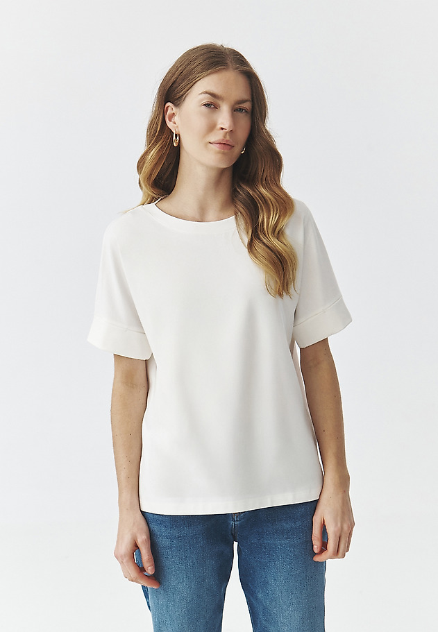 BLUZA ŠKATLASTEGA KROJA - BOW BLUZA ŠKATLASTEGA KROJA - BOW ECRU 1
