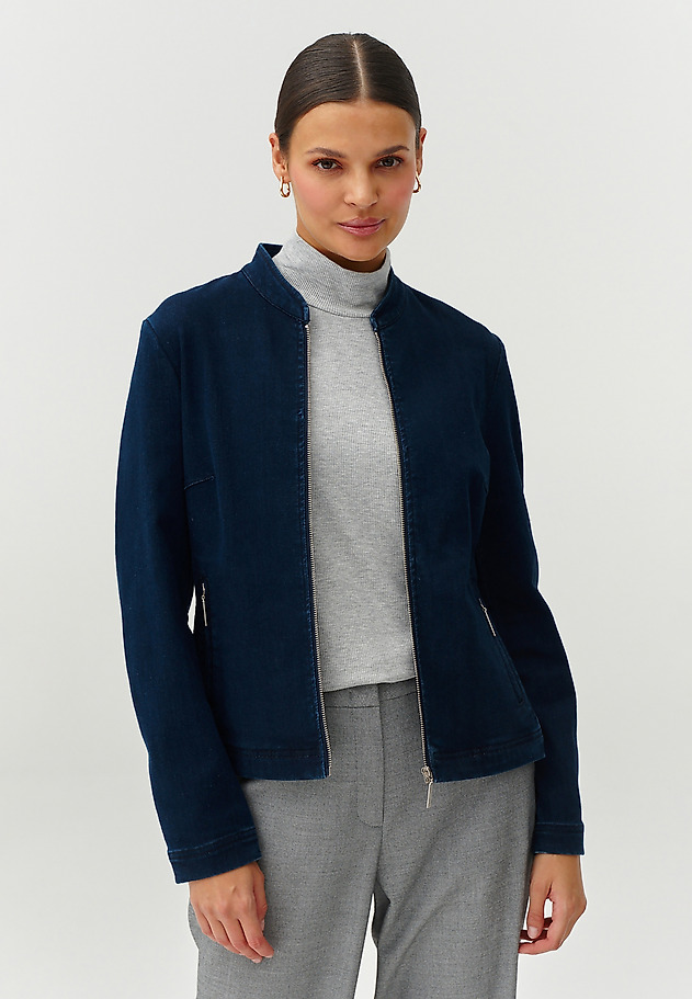 LADIES’ DENIM JACKET WITH STAND-UP COLLAR — BAMI LADIES’ DENIM JACKET WITH STAND-UP COLLAR — BAMI NIEBIESKI 8