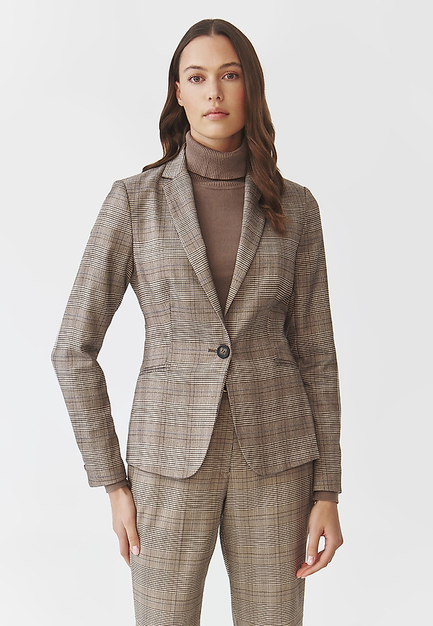 LADIES' WOVEN JACKET IN FINE CHECK — EWIA 1 LADIES' WOVEN JACKET IN FINE CHECK — EWIA 1 MULTIKOLOR 1