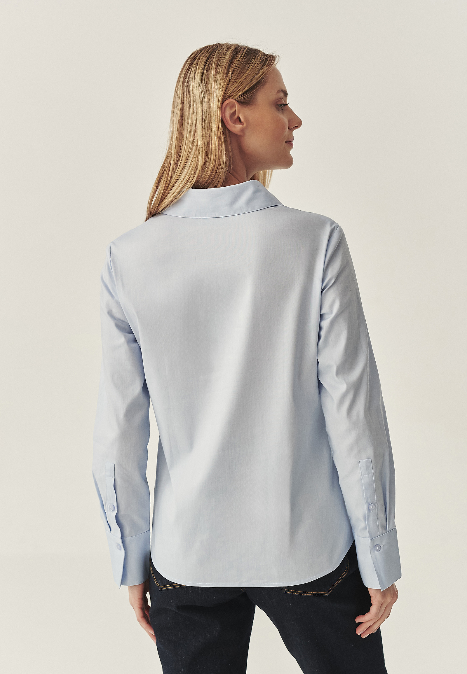 CLASSIC COTTON SHIRT - ERWINA CLASSIC COTTON SHIRT - ERWINA KÉK 114423