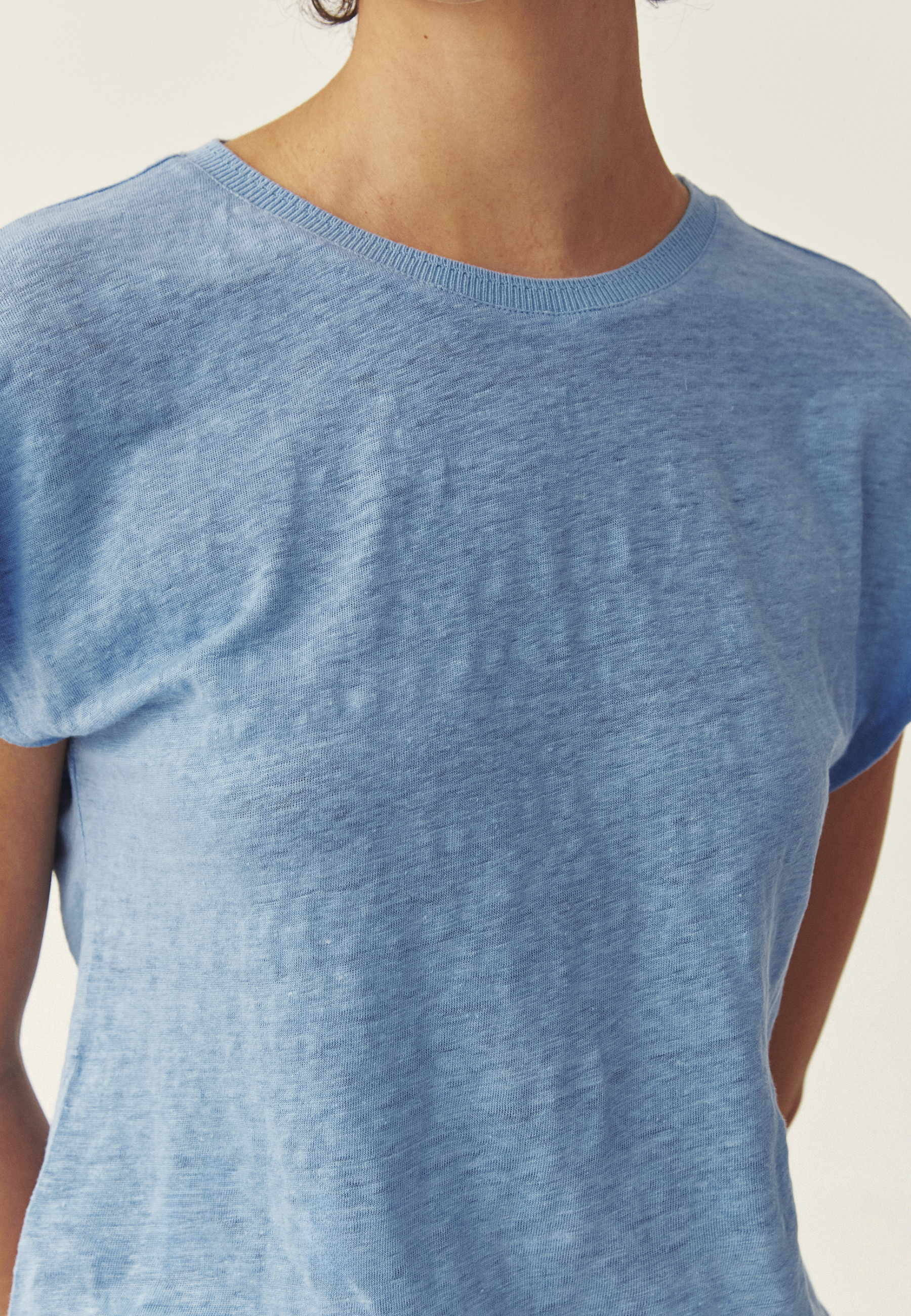 BLUZĂ DIN IN, CU CROIALĂ LEJERĂ - ONYKA ALBASTRU 2