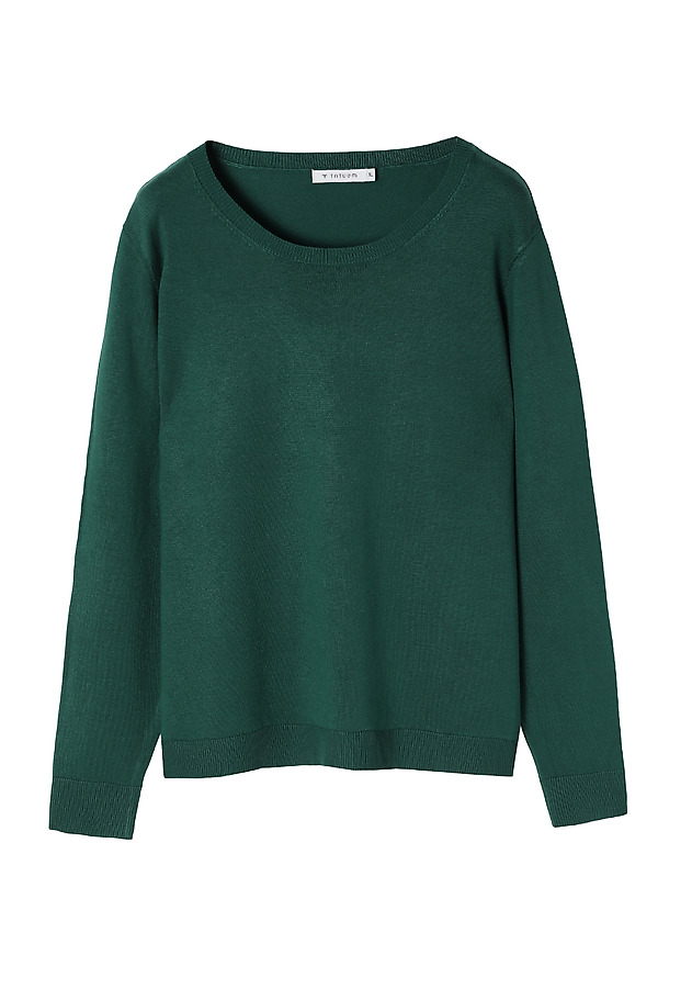 CLASSIC LADIES’ SWEATER WITH ROUND NECKLINE - TESSINI CLASSIC LADIES’ SWEATER WITH ROUND NECKLINE - TESSINI ZIELONY 5