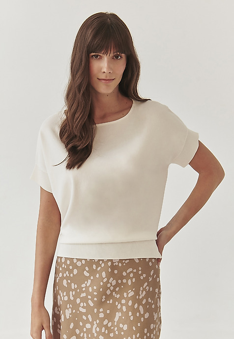 DÁMSKY LEŽÉRNY SVETER S KRÁTKYM RUKÁVOM – SIMON DÁMSKY LEŽÉRNY SVETER S KRÁTKYM RUKÁVOM – SIMON