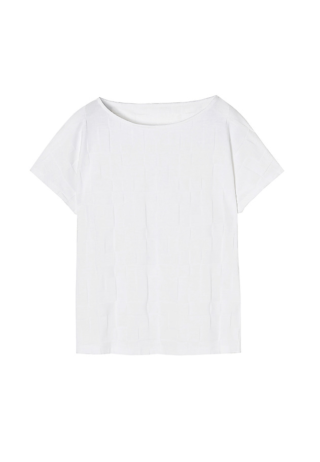 STRUCTURAL KNIT LADIES' BLOUSE AMERIA STRUCTURAL KNIT LADIES' BLOUSE AMERIA WHITE 4