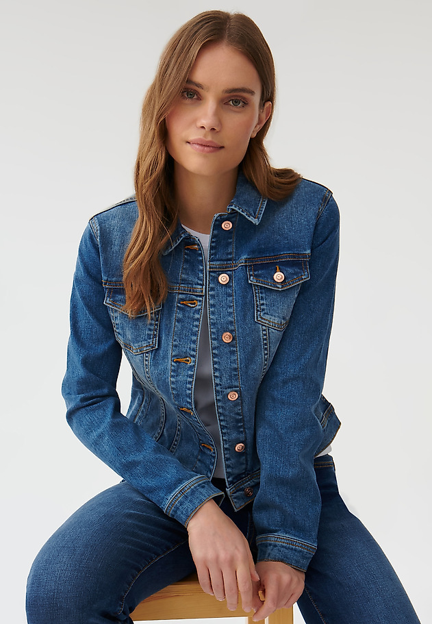 GEACĂ DE DAMĂ DIN DENIM BESKA GEACĂ DE DAMĂ DIN DENIM BESKA ALBASTRU 1