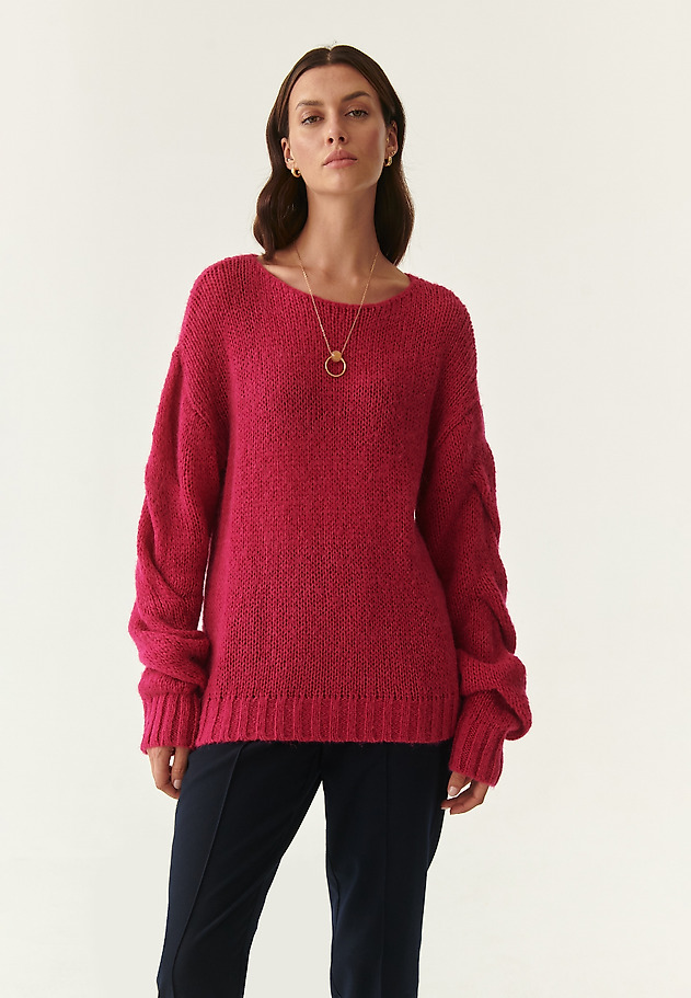 SWETER DAMSKI Z WEŁNĄ NOMO SWETER DAMSKI Z WEŁNĄ NOMO RÓŻOWY 4